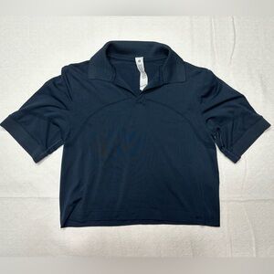 Lululemon Swiftly Tech Short-Sleeve Polo Shirt Womens Size 4 Navy Blue